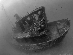Tugboat wreck. Sabang Bay, Pulau Weh by Doug Anderson 